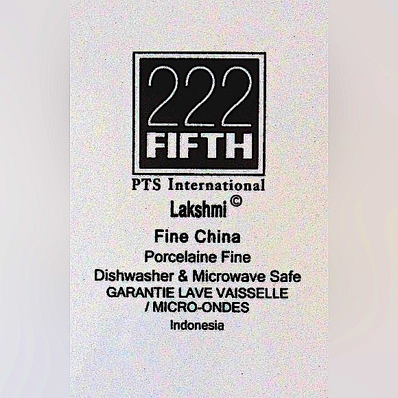 222 FIFTH LAKSHMI CUP & SAUCER SET NEW PEACOCK - Picture 9 of 9